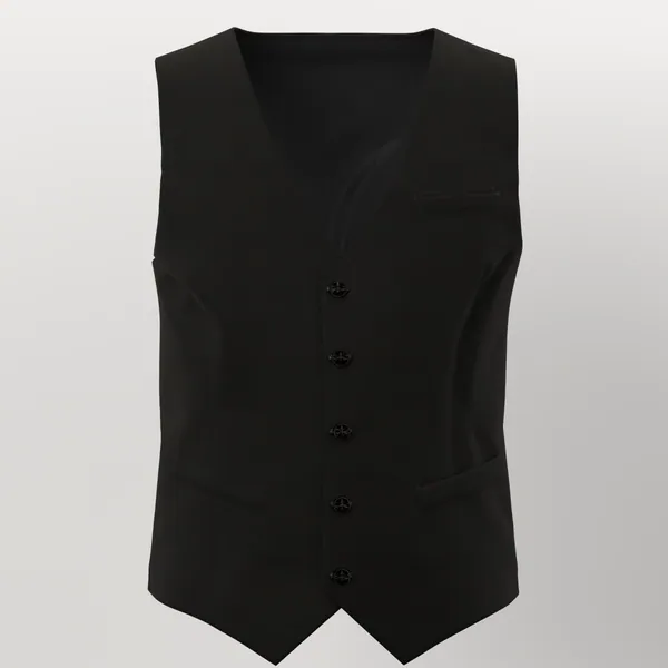 Vitale Barberis Canonico Perennial Super 110's Solid-Sharkskin No. 26961 made up: vest