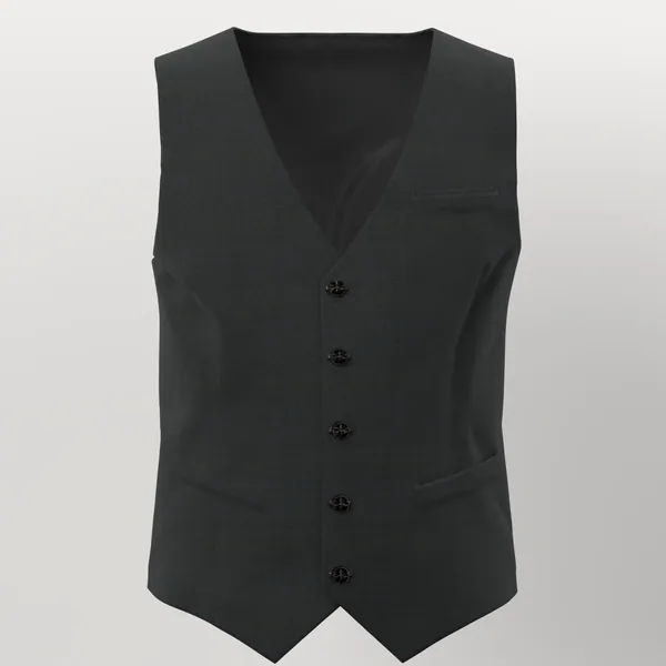 Vitale Barberis Canonico Perennial Super 110's Solid-Sharkskin No. 28390 made up: vest
