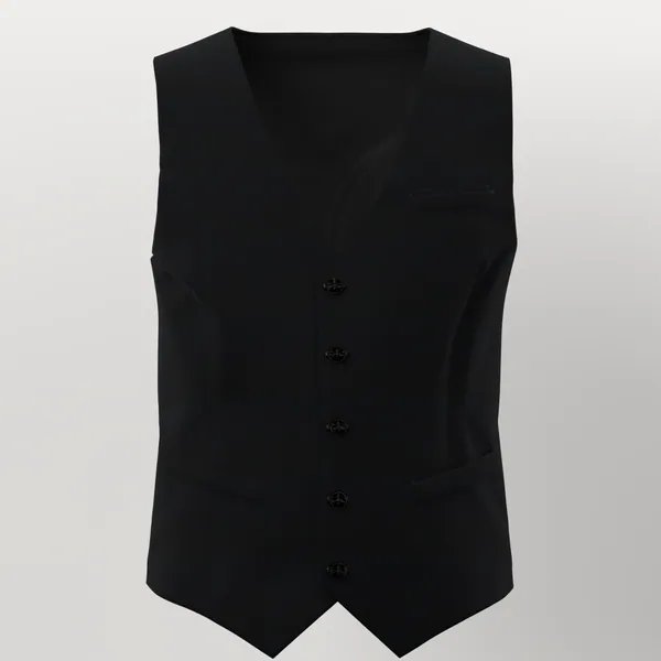 Vitale Barberis Canonico Perennial Super 110's Solid-Sharkskin No. 28766 made up: vest