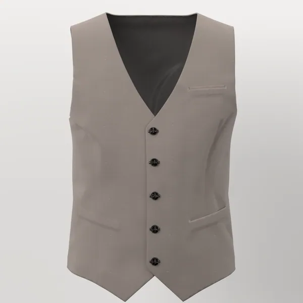 Vitale Barberis Canonico Perennial Super 110's Solid-Sharkskin No. 29680 made up: vest