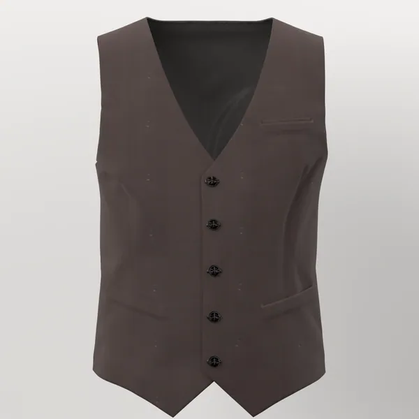 Vitale Barberis Canonico Perennial Super 110's Solid-Sharkskin No. 29682 made up: vest