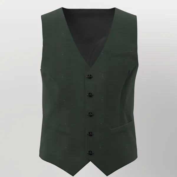 Vitale Barberis Canonico Perennial Super 110's Solid-Sharkskin No. 29686 made up: vest