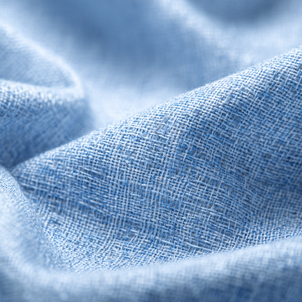Light Blue Oxford Cotton fabric swatch