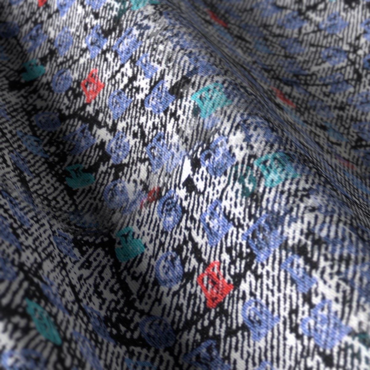 Printed Shirting No. 28116, draped close-up