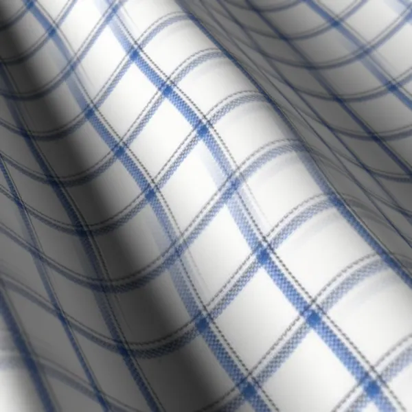 Casa Giorgi Shirting No. 29383, blue shirting fabric