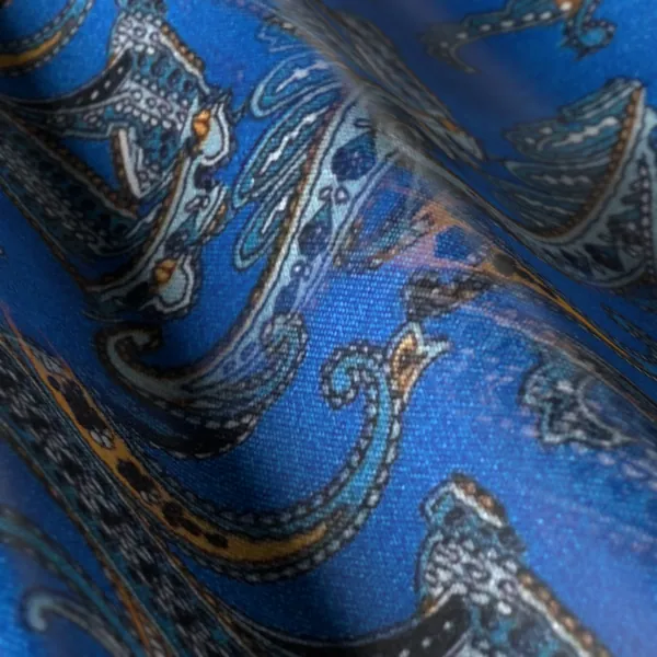 Flash Lining No. 29107, blue lining fabric