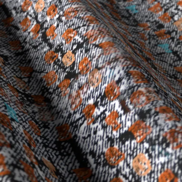 Printed Shirting No. 28117, grey shirting fabric