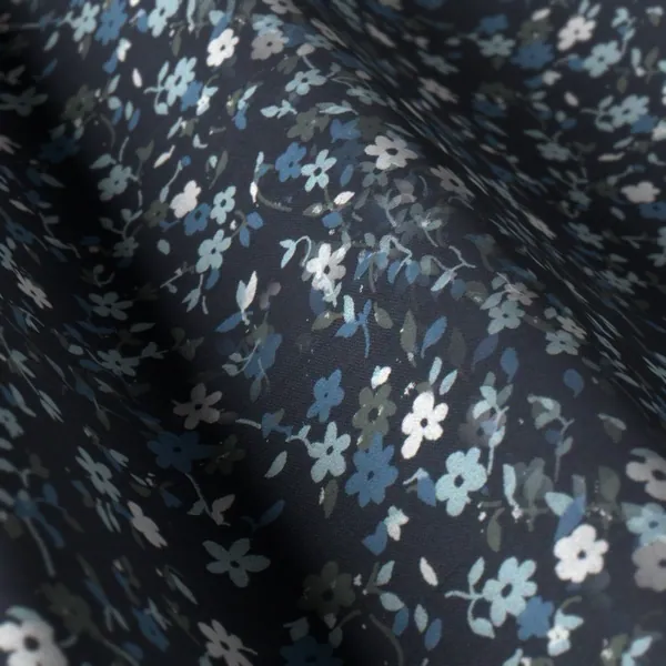Printed Shirting No. 28924, navy shirting fabric