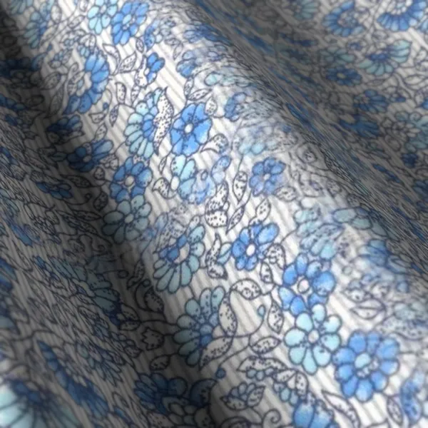 Printed Shirting No. 29586, blue shirting fabric